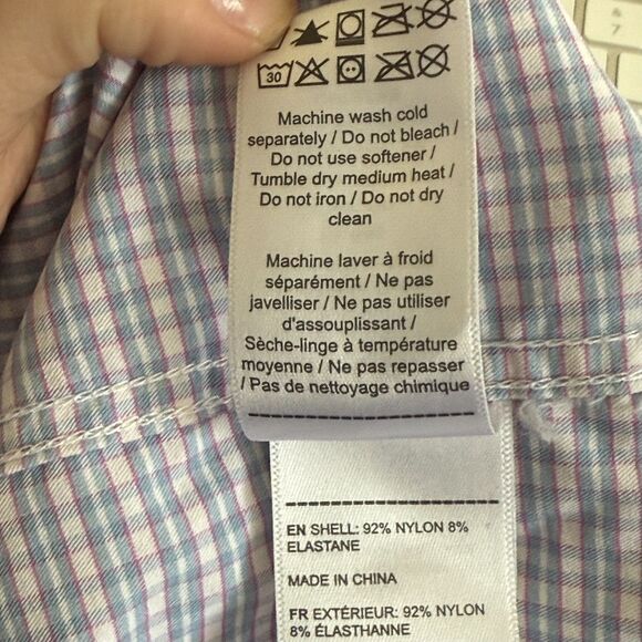 UNTUCKit Shirt Mens Medium Dalton Regular Fit Plaid Stretch Nylon Long Sleeve - Picture 11 of 11